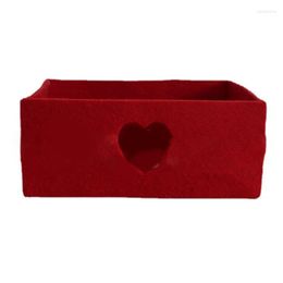 Gift Wrap Valentines Day Box Red Love Heart Candy Reusable Cloth Packaging Presents Boxes Party Supplies For Christmas