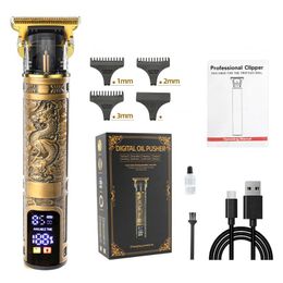 T9 máquina de cortar cabelo elétrica para homem com display lcd aparadores de barbear para homens barbeiro profissional barba recarregável máquina de corte de cabelo