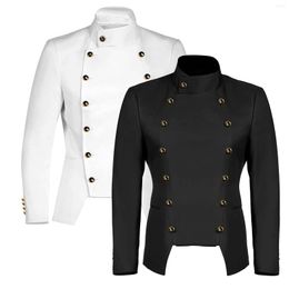 Men's Jackets Double Breasted Suit Jacket Coat Men Vintage Steampunk Victorian Mediaeval Gothic Vampire Cosplay Halloween Costume