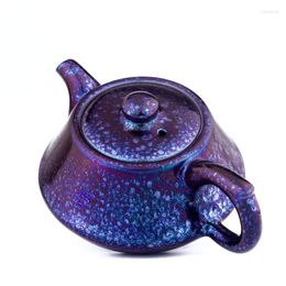 Hip Flasks Yaoyuan Built Teapot Carefully Selected High-quality Iron Tires Kiln Changed Colorful Oil Drip Tea Single Pot Household Set