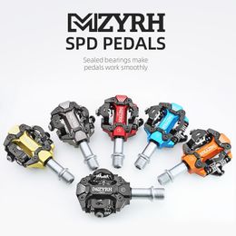 Bike Pedals MZYRH Bicycle Pedal Ultralight Aluminum Sealed Bearings Road Bmx Mtb SPD Pedals Non-Slip Waterproof Bicycle Accessories 230825