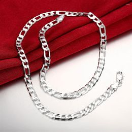 Chains 925 Sterling Silver Necklace For Woman Men's Jewellery Classic 6MM Chain 20 Inches Fashion Fine Christmas Gifts Party