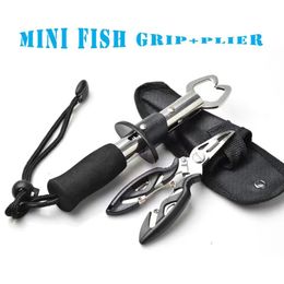 Stainless steel fish grab Straight handle fish control + small Lua pliers stainless steel set