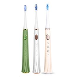 Toothbrush KINGDOM Electric Sonic Toothbrush 4 Mode USB Rechargeable Adult 45 Days Battery Life With 2 Replacement Heads KD300 230824