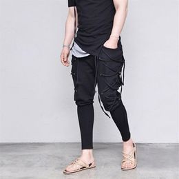 Bigsweety Men's Side Lace-up Banded Pants 2018 Fashion Trousers Retro Mediaeval Viking Navigator Pants Men Casual Loose Pant M2700