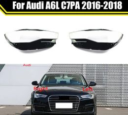 Front Car Headlamp Light Housing Case Transparent Lampshade Lamp Shell Headlight Lens Cover For Audi A6 A6L C7PA 2016-2018