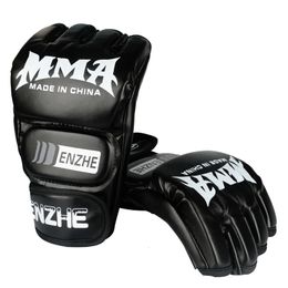 Sports Gloves 5 Colours Thick Boxing MMA Half finger Sanda Taekwondo Fight Sandbag Professional TKD Training Equipment 230824