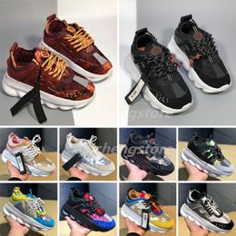 2023 Fashion Casual Running Shoes Designer Classic Italy Top Quality Chain Reaction Wild Jewels Chain Link Trainer Sneakers EUR 36-45 B5