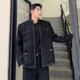 Men's Suits SYUHGFA Autumn Suit Coat Trend Fashion Split Personality Long Sleeve Blazers Srteet Y2K Clothing Outdoor Outerwear