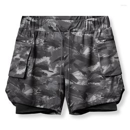 Running Shorts 2023 Men 2 In 1 Gym Sport Man Camouflage Workout Basketball Sportswear Jogging Sports Short Pants Male