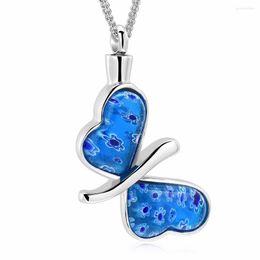 Pendant Necklaces MJD8117 Cremation Jewellery For Ashes Butterfly Keepsake Urn Necklace Women