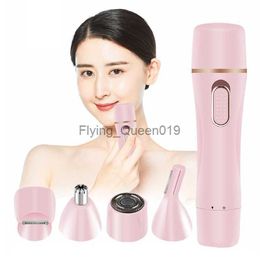 Multifunction Electric Epilator 4 in 1 Women Shaver Portable Charging Hair Remover Electric Eyebrow Trimmer Nose Hair Set HKD230825