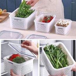 Storage Bottles 3pcs/set Refrigerator Box Fridge Organiser Vegetable Fruit Boxes Containers Drain Basket Kitchen
