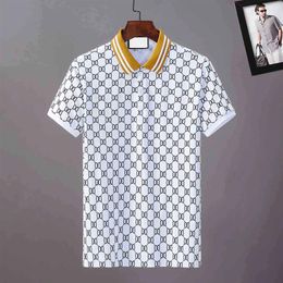 2023 designer stripe polo shirt t shirts snake polos bee Letters mens High street fashion horse polo luxury T-shirt#8855290C