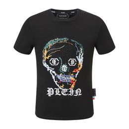 PLEIN BEAR T SHIRT Mens Designer Tshirts Brand Clothing Rhinestone PP Skulls Men T-SHIRT ROUND NECK SS SKULL Hip Hop Tshirt Top Tees 16663