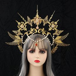 Black Gothic HALO Crown Headband Devil Spike Headpiece