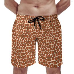 Men's Shorts Giraffe In Shades Gym Summer Animal Print Sports Fitness Board Short Pants Man Comfortable Oversize Swimming Trunks