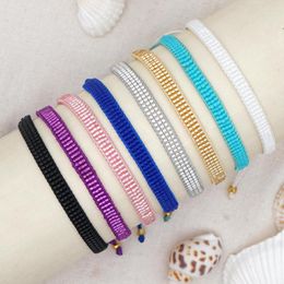 Link Bracelets Femme Fashion Jewelry Handmade Charm Bracelet Miyuki Beaded For Women Teen Girl Waterproof Rope Bangle Pulseras Gift