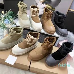 Classic Mini Lace-Up Ankle Boots Australian Padded Snow Boot Designer Fashion Men Women Sneakers Waterproof Cold Weather