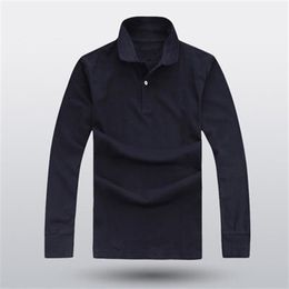 new high-quality cotton men's fashion loose Men's casual crocodile POLO shirt long sleeve plus size lapel shirt242e
