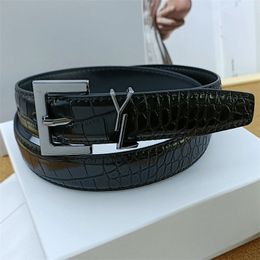 Cowskin Belts For Mens Womens Fashion Golden Silver Letters Smooth Buckle Waistbands Width 3.0cm Unisex Trendy Casual Luxury Cintura Girdle