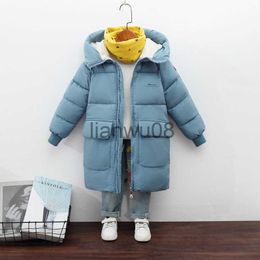 Down Coat New Boys Clothes Girls clothing Winter Coats Children Jackets Baby Thick Long parka Kids Warm Outerwear Hooded Snowsuit Overcoat x0825