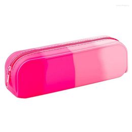 Silicone Pencil Holder Waterproof Bag Stationery Zipper Pouch Large Capacity Organiser With For Students