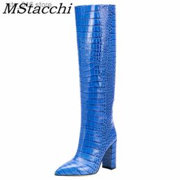 Knee Women s High Tall Canister Sexy Pointed Toe Chunky Heel odile Print heeled Boots T b a Cniter Boot