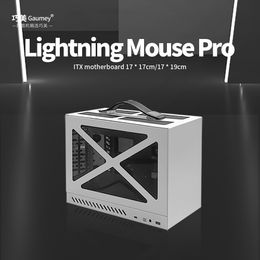 ITX Small Case Desktop Computer Case Compact Mini Empty Case SFX Lightning Mouse DIY Case