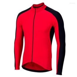 Racing Jackets 2023 Long Sleeve Cycling Jersey Jacket Clothes Motocross Coat MTB Sport Red Bike Top Fabric Shirt Wear Team Sweater Outdoor