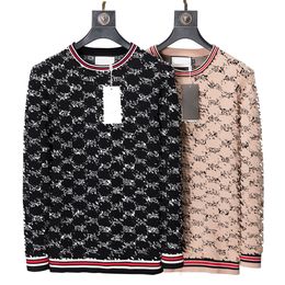 G 2024 guuui Best-quality guxci gussie Men designer sweater Hoodies Paris Jacquard double letter women Sweatshirts black coffee M-3XL