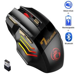 Rechargeable Bluetooth Mouse Wireless PC Gamer Mouse Computer Gaming Mouse Ergonomic Mause 5500 DPI Silent Mice For Laptop Ipad HKD230825