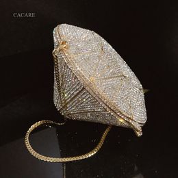Evening Bags Luxury Women Handbage Parties Bling Money Purse Full Shinny s Covered Shoulder Bag Retro F2501 CACARE 230824