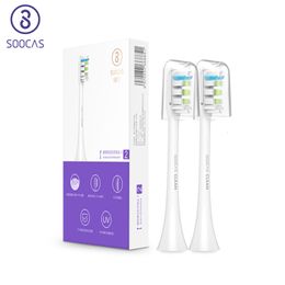 Toothbrush Soocas X3U X3 X5 Toothbrush Heads Sonic X1Tooth Brush Head Original Electric Replacement Cleansing Tooth Brush Heads 230824