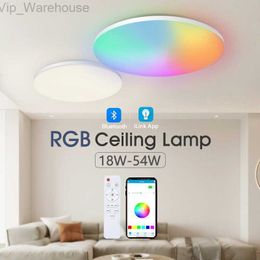 Smart Ceiling Light RGB CCT APP Control 370mm 300mm 18-54w 220v Ambient Lamp For Bedroom Home Decorations HKD230825