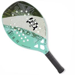 Squash Racquets INSUM Beach Tennis Racket Full Carbon Firer EVA Soft Face Round Grit Raquete with Cover Bag 230824