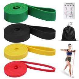 Training Equipment Heavy Duty Latex Resistance Band Exercise Elastic For Sport Strength Pull Up Assist Workout Pilates Fitness 230824