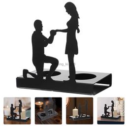 Couple Lover Silhouette Candlestick For Valentines Day Wedding Decor Candle Holder Candlelight Display Stand Decoration Props HKD230825