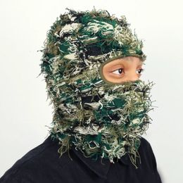 BeanieSkull Caps Balaclava Distressed 1 Hole Full Face Mask Hat High Quality Ski Beanie Camouflage Skullies 230825