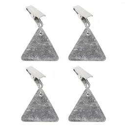Table Cloth 4 Pcs Tablecloth Pendant Hanger Holders Skirt Clips Marble Weights Iron Home Accessories Stone