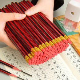 wholesale Wooden Black Colored Pencils Stripe Painting Graffiti Pen Kids Drawing Writing Sketch Pens School Supplies Stationery Pencil 23 LL