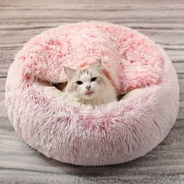 Dog Houses Kennels Accessories New Style Pet Dog Cat Bed Round Cat Bed House Soft Long Bed For Small Dogs For Cats Nest In Cat Bed R230825