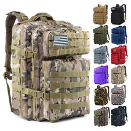 Outdoor Bags 50L 1000D Nylon Waterproof Tactical Military Backpack 3 Day Assault Pack Molle Bag Outdoor Hiking Climbing Camping Army Rucksack 230825