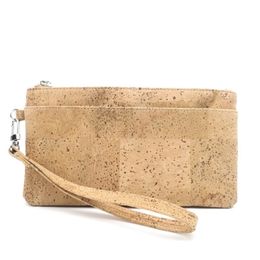 Evening Bags Classic Women's Cork Clutch with Cell Phone Purse for Vegan Fashion Wooden Handbag 230905