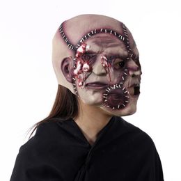 Party Masks Halloween Party Three Face Ghost Face Terror Cosplay Mask Latex Masquerade Mardi Gras Mask 230824