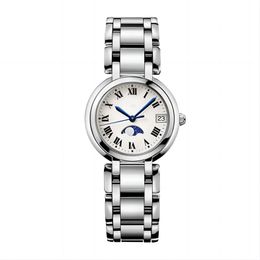 Women's Simple Designer Sports Watch Moon Plate Stainless Steel Band Sapphire Glass Waterproof