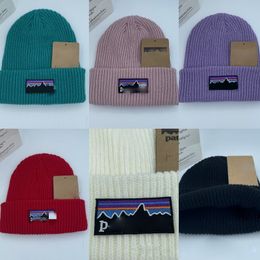 Autumn and Winter Women's Candy Colour Insulation Designer Beanie Hat Men's cap Outdoor Vacation Sports Letter Embroidery bonnet