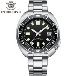 Wristwatches No Dial SD1970 Steeldive Brand 44MM Men NH35 Automatic Diver Watch with Ceramic Bezel 230824