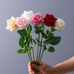 10Pc Moisturising Rose Real Touch Artificial Flowers for Home Decor Wedding Rose Flower Arrangement DIY Bouquet Photography Props