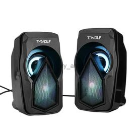 Computer Speaker Luminous USB Computer Speaker Subwoofer Desktop Speaker For Home HKD230825